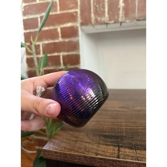 Iridescent Glass Oil Lamp with Wick - Picture 10 of 10